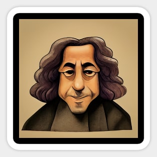 Baruch Spinoza Caricature Sticker